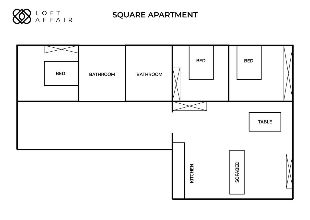 Square Apartment - Loftaffair Краков Экстерьер фото
